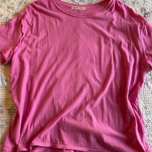 FREE PEOPLE NINA TEE-PINK-S - Picture 1 of 3